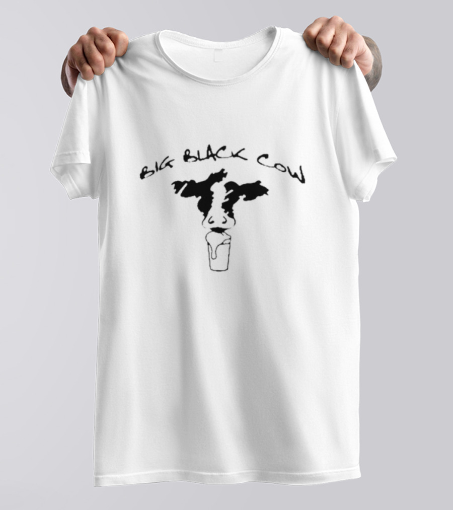 Steely Dan Big Black Cow With Cow Head And Glass T-Shirt