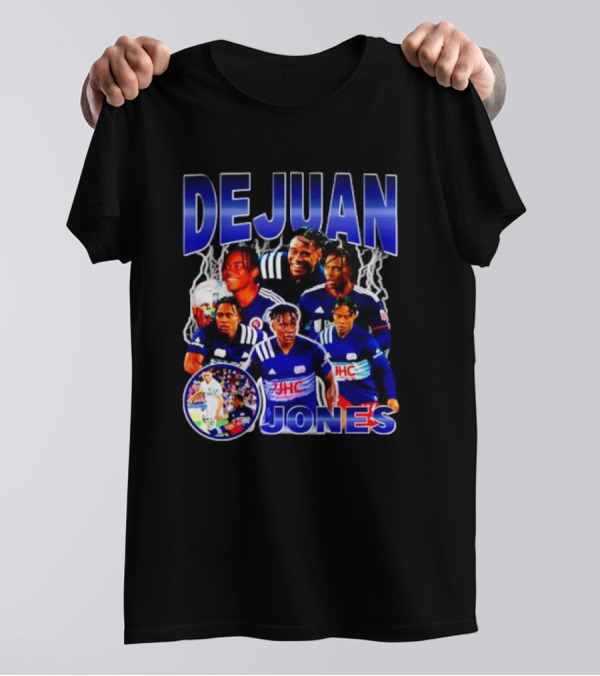 DEJUAN JONES Soccer Bootleg With JHC Logo And Lightning Background T-Shirt