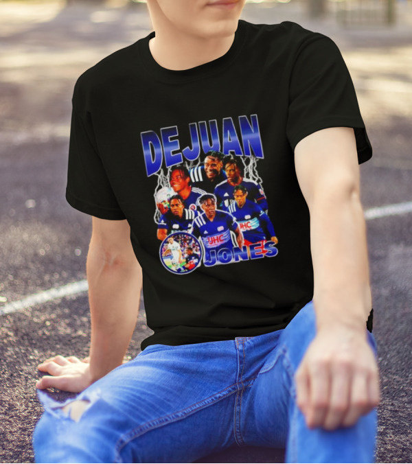 DEJUAN JONES Soccer Bootleg With JHC Logo And Lightning Background T-Shirt