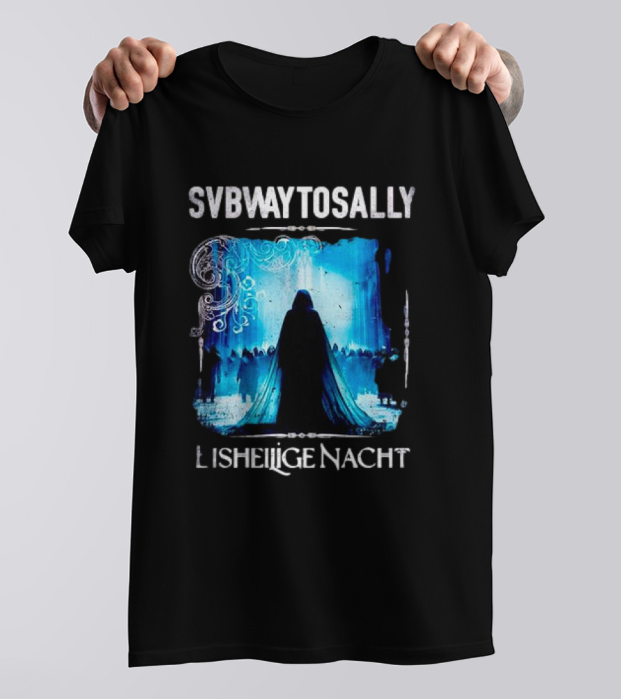 Subway To Sally Eisheilige Nacht Gothic Concert Imagery Blue Silhouette Mystical T-Shirt