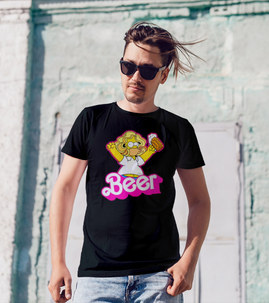 Beerbie Homer Simpson Beer Barbie T-Shirt