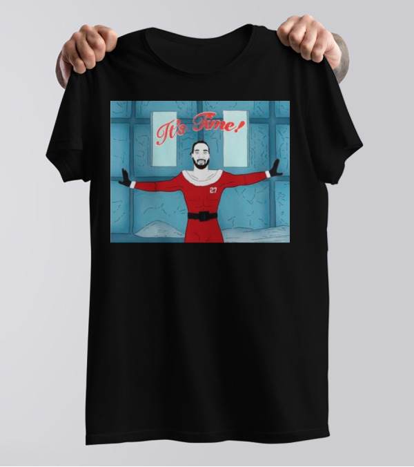 Dontae Johnson Santa It's Time In Red Suit With Number 27 T-Shirt