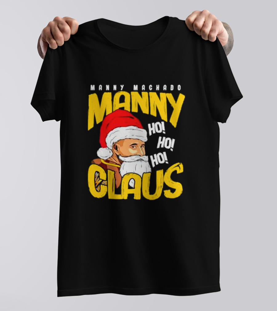 Manny Machado Manny Claus Santa Hat Ho Ho Ho T-Shirt