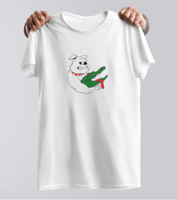 Choke-Out Ga Bulldog Holding Crocodile T-Shirt