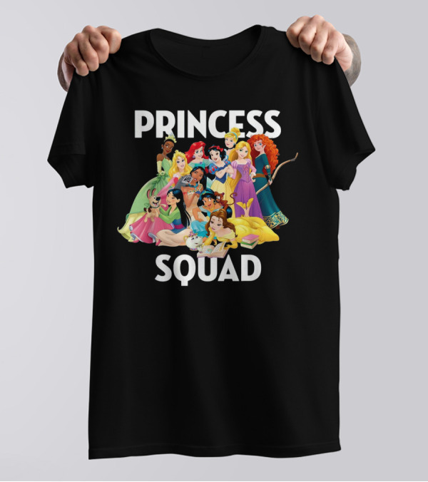 Disney Princess Squad Ensemble With Classic Animated Royal Characters T-Shirt