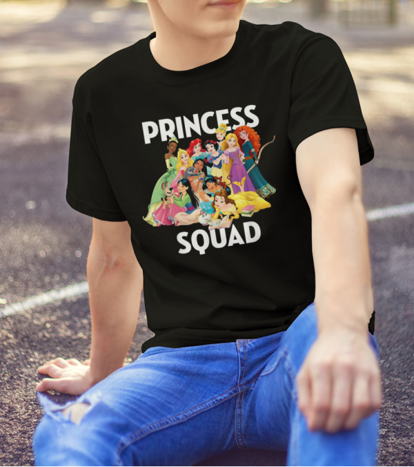 Disney Princess Squad Ensemble With Classic Animated Royal Characters T-Shirt