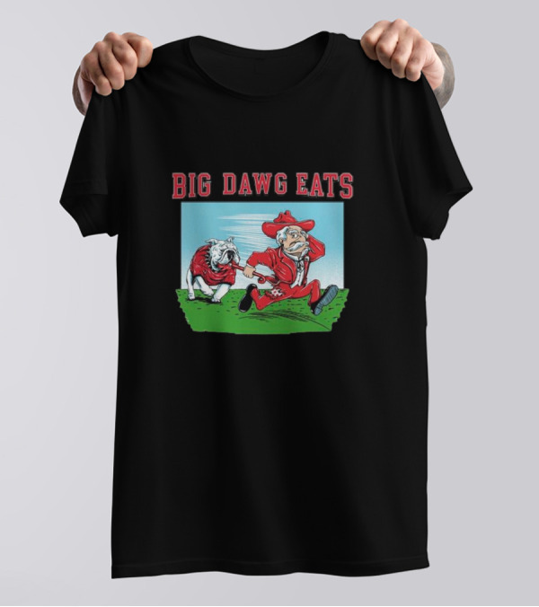 Georgia Bulldogs Big Dawg Eats Ole Miss Rebels T-Shirt