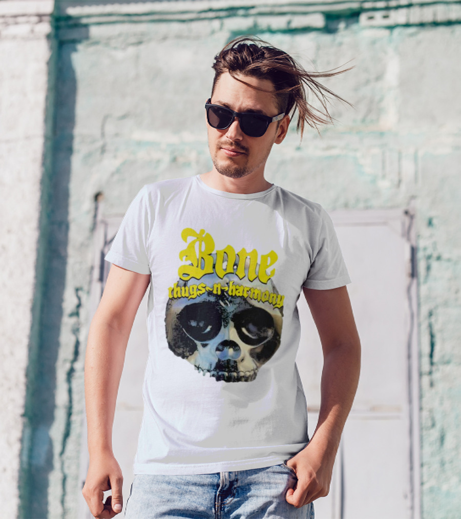 Los Angeles Lakers Bone Thugs-N-Harmony Thuggish Ruggish Skull T-Shirt