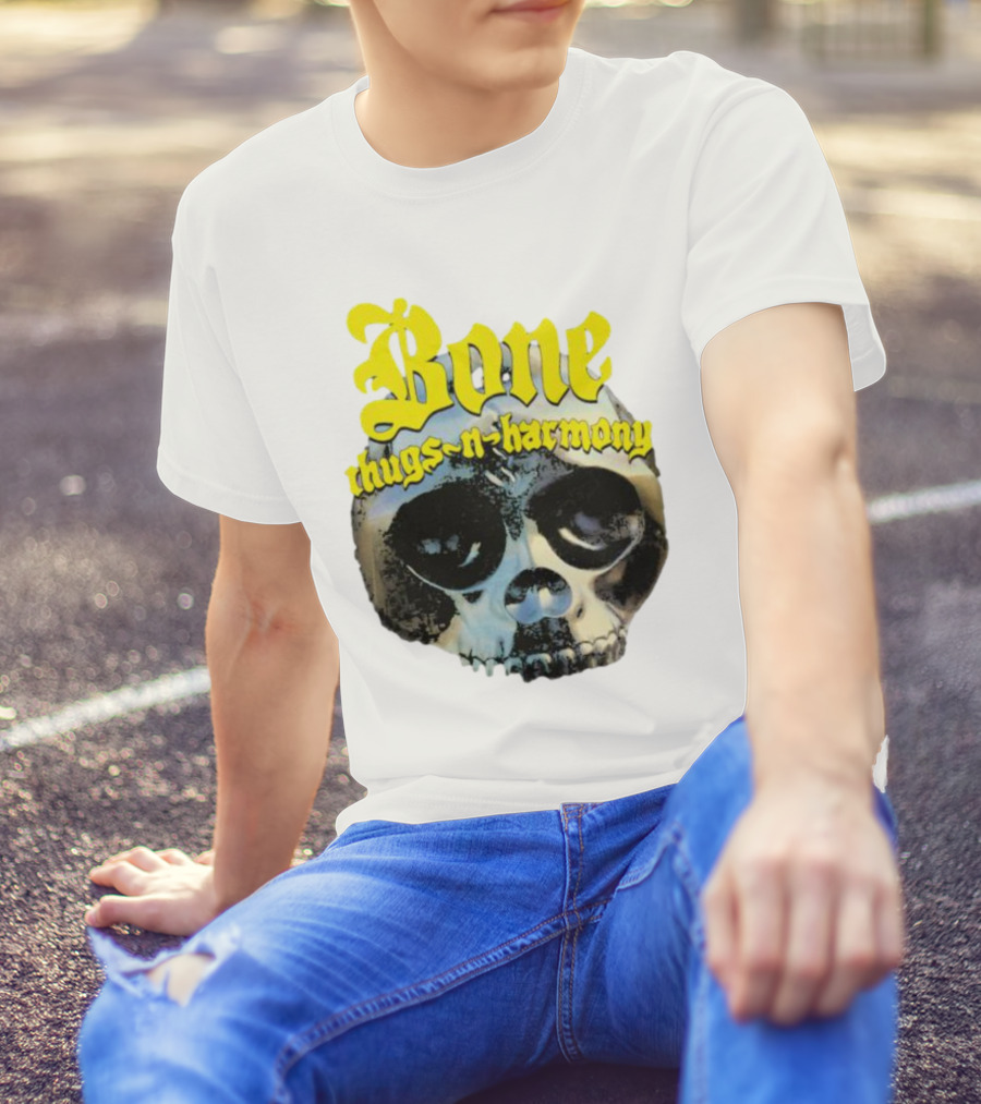 Los Angeles Lakers Bone Thugs-N-Harmony Thuggish Ruggish Skull T-Shirt