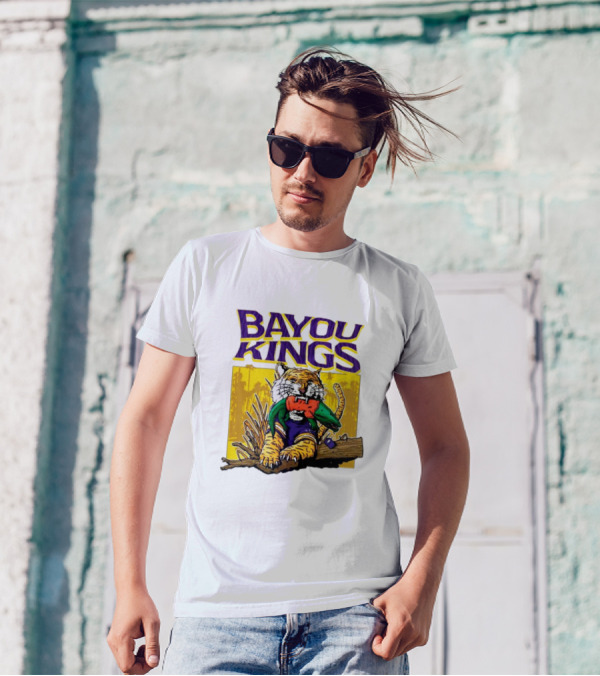Bayou Kings LSU Tigers Vs. Florida Gators Tiger With Gator T-Shirt