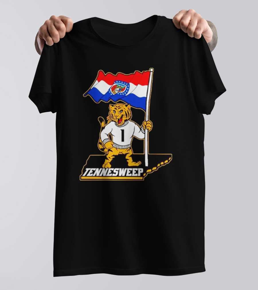 Missouri Tigers Tennesweep Flag Victory T-Shirt