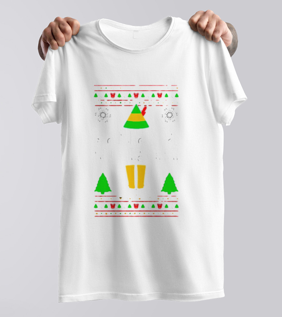 Son Of A Nutcracker Elf Christmas Snowflakes Trees Santa's Workshop T-Shirt