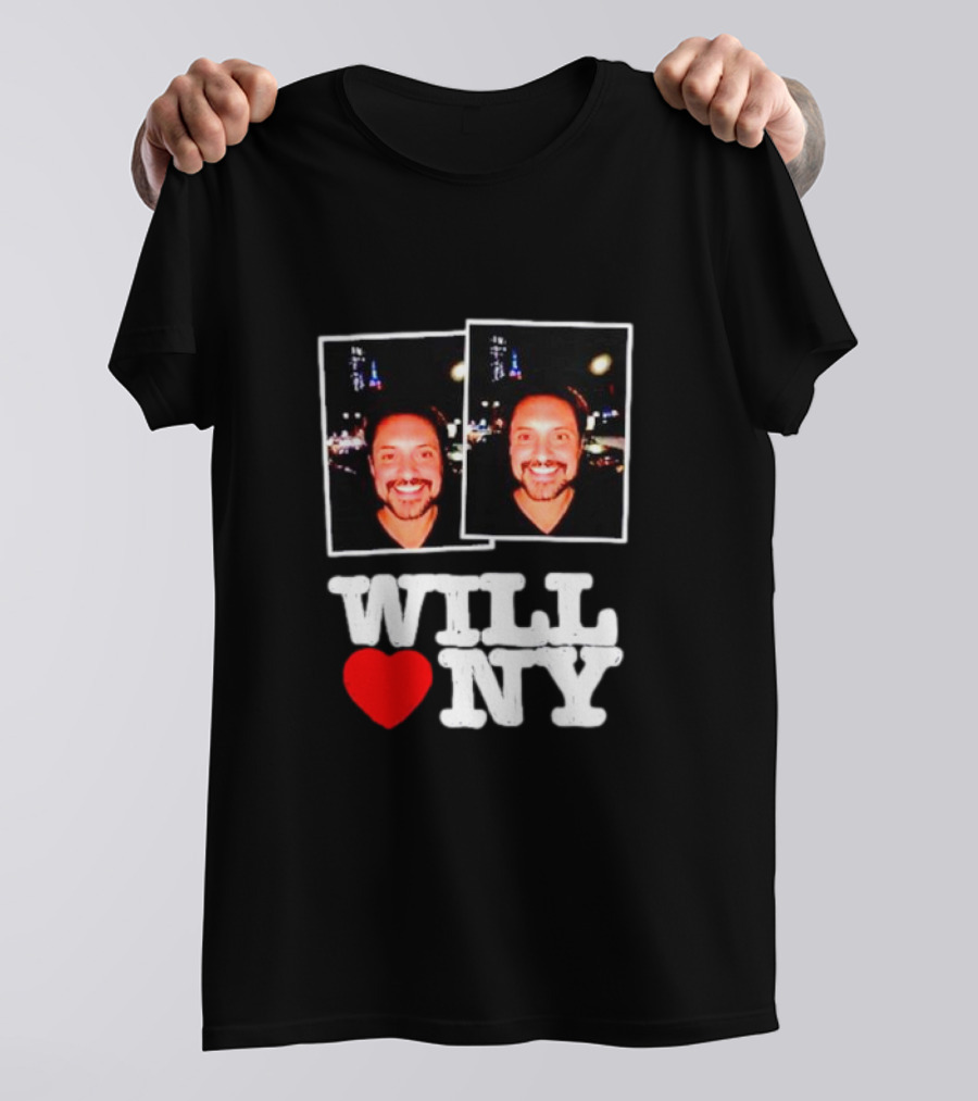 WILL ❤️ NY Double Photo Smiling Face T-Shirt