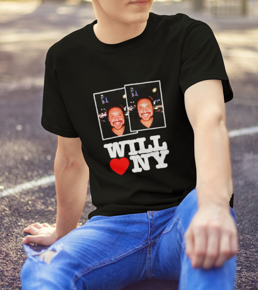 WILL ❤️ NY Double Photo Smiling Face T-Shirt