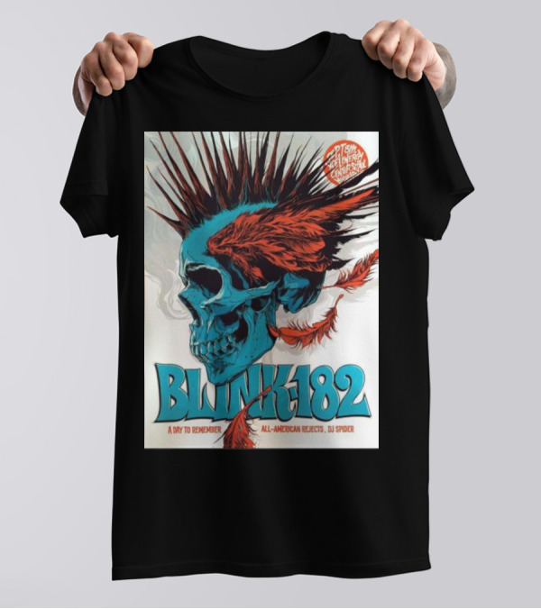 Blink 182 A Day To Remember All-American Rejects DJ Spider PTSM General Admission T-Shirt