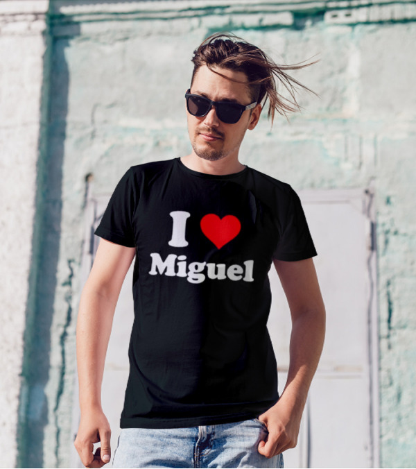 I Love Miguel Red Heart T-Shirt