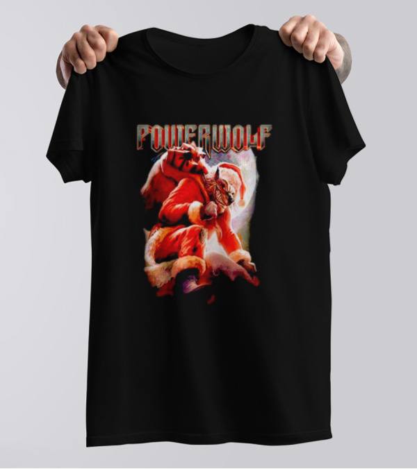Powerwolf Wild X-Mas Santa Wolf Holiday Special T-Shirt