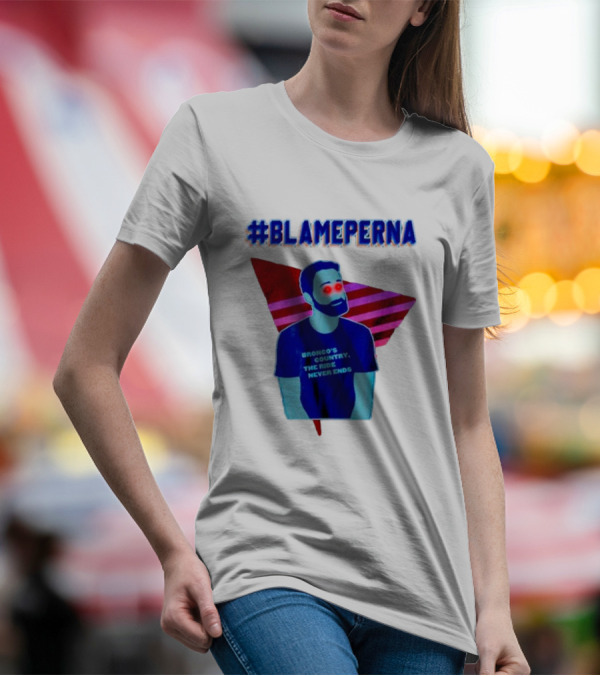 BlamePerna Bronco's Country The Ride Never Ends T-Shirt
