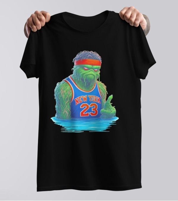 Mitchell Robinson New York Knicks Blockness Monster 23 Iconic Monster T-Shirt