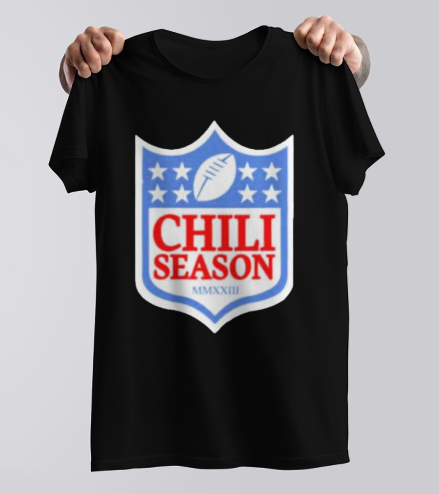 Chili Season MMXXIII Football Shield T-Shirt