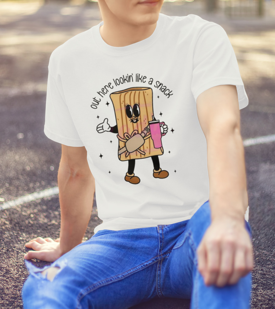 Out Here Lookin' Like A Snack Tamale With Coffee Cup And Cute Smile T-Shirt