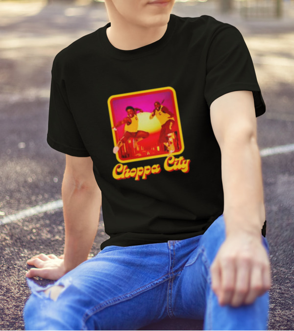 Atiba Choppa City Basketball Jump Action Duo In Yellow Outfits T-Shirt