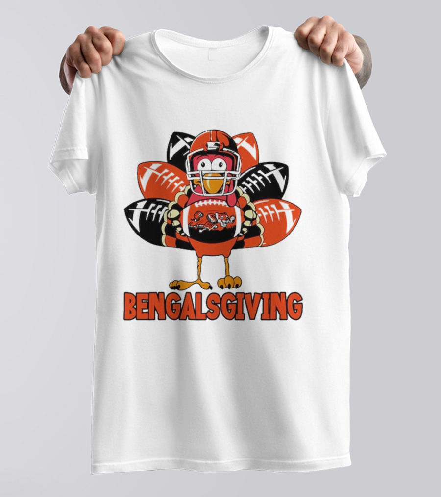 Bengalsgiving Cincinnati Bengals Thanksgiving Turkey Football T-Shirt