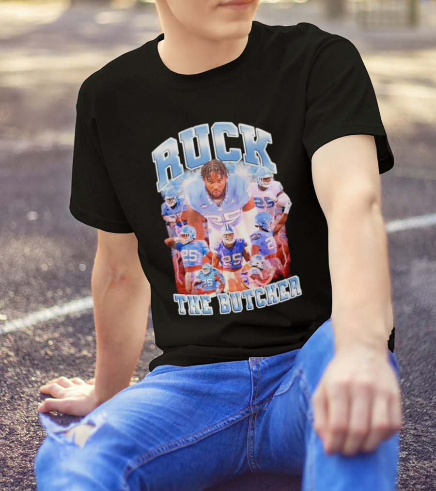 Ruck The Butcher UNC Football Kaimon Rucker Number 25 T-Shirt