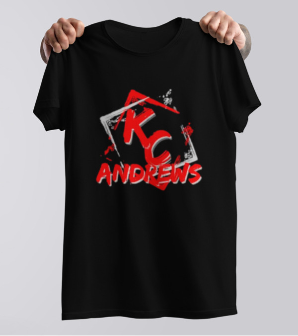 KC Andrews Red White Graffiti Style Text And Shapes T-Shirt