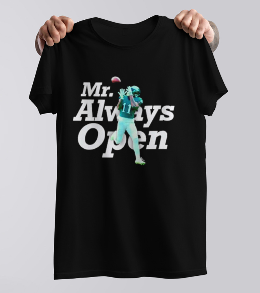 Philadelphia Eagles Mr. Always Open 11 Catching Football T-Shirt