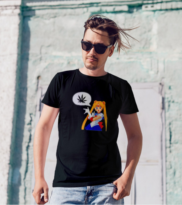 Sailor Moon Marijuana Speech Bubble Iconic Character T-Shirt