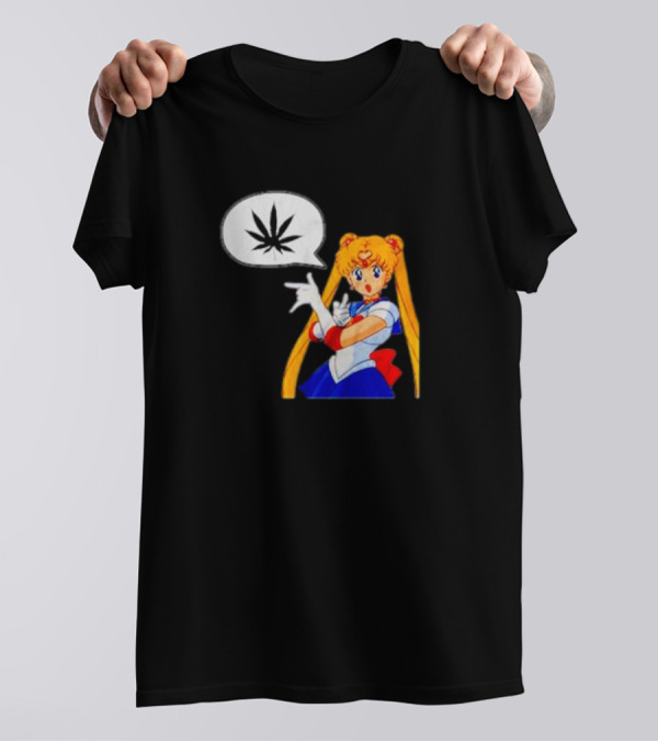 Sailor Moon Marijuana Speech Bubble Iconic Character T-Shirt