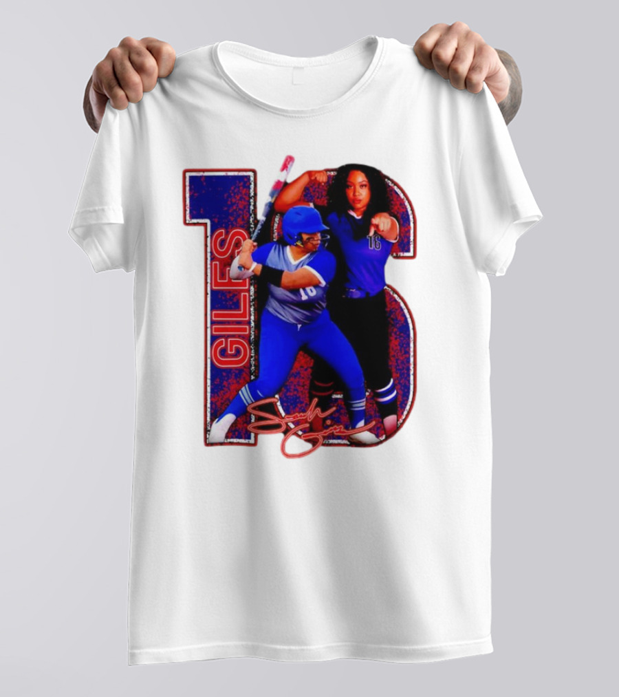 Giles 16 Softball Players Signature Sam Lodge Jessup T-Shirt