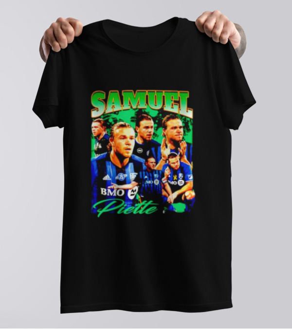 Samuel Piette Soccer Montage BMO Blue Jersey T-Shirt