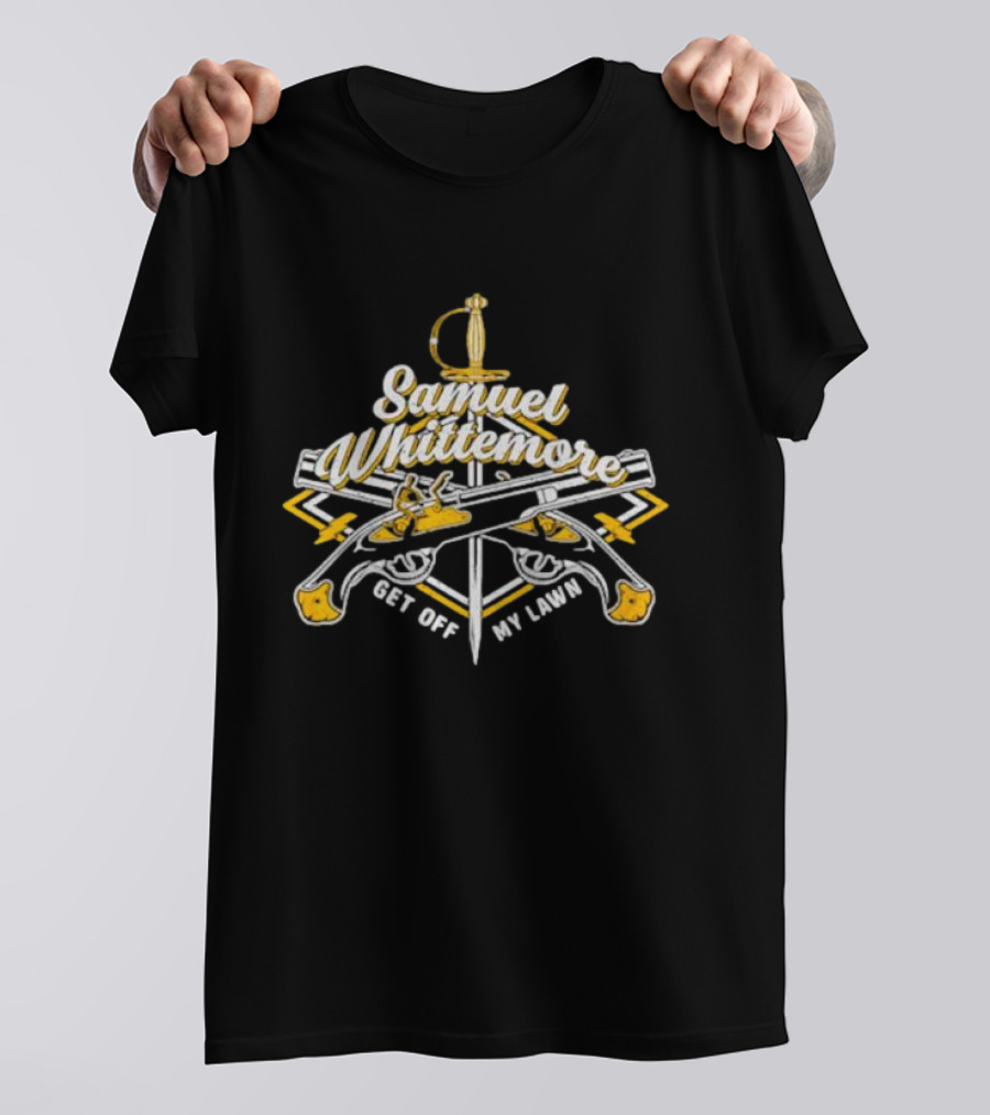 Samuel Whittemore Get Off My Lawn Emblem With Swords And Muskets T-Shirt