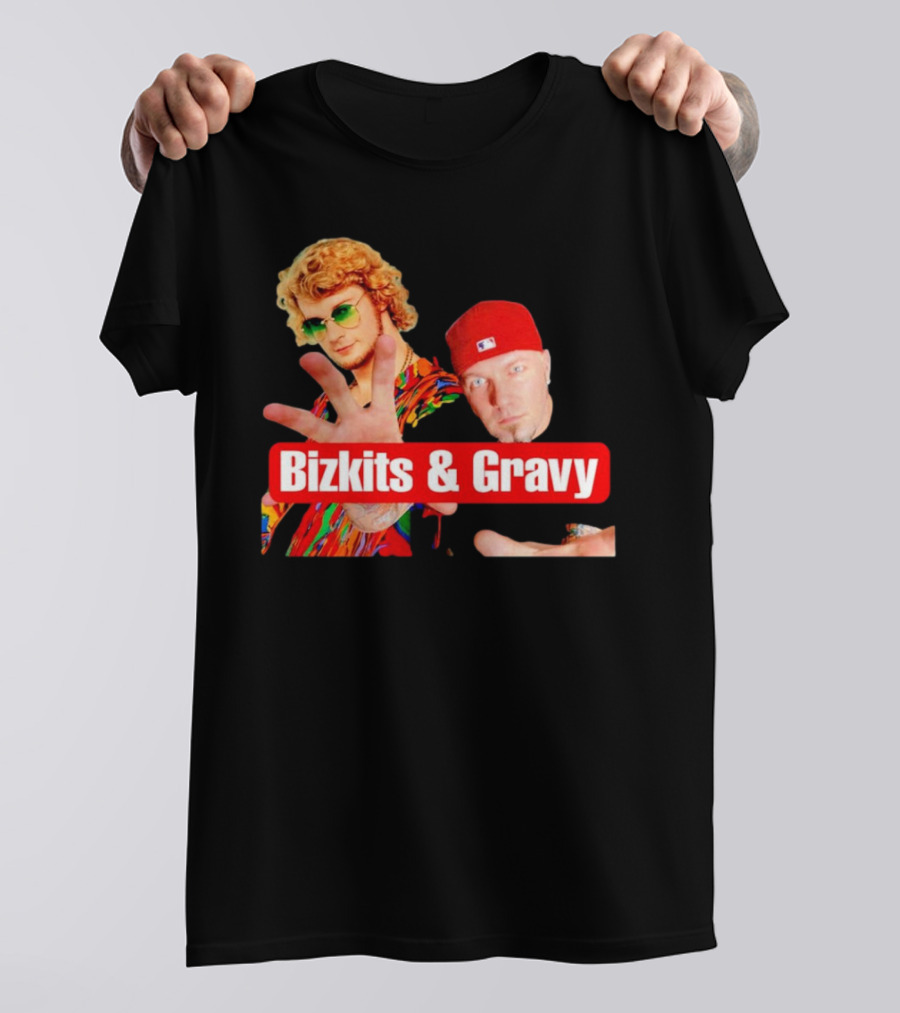 Bizkits And Gravy Funny Meme Parody With Colorful Characters T-Shirt
