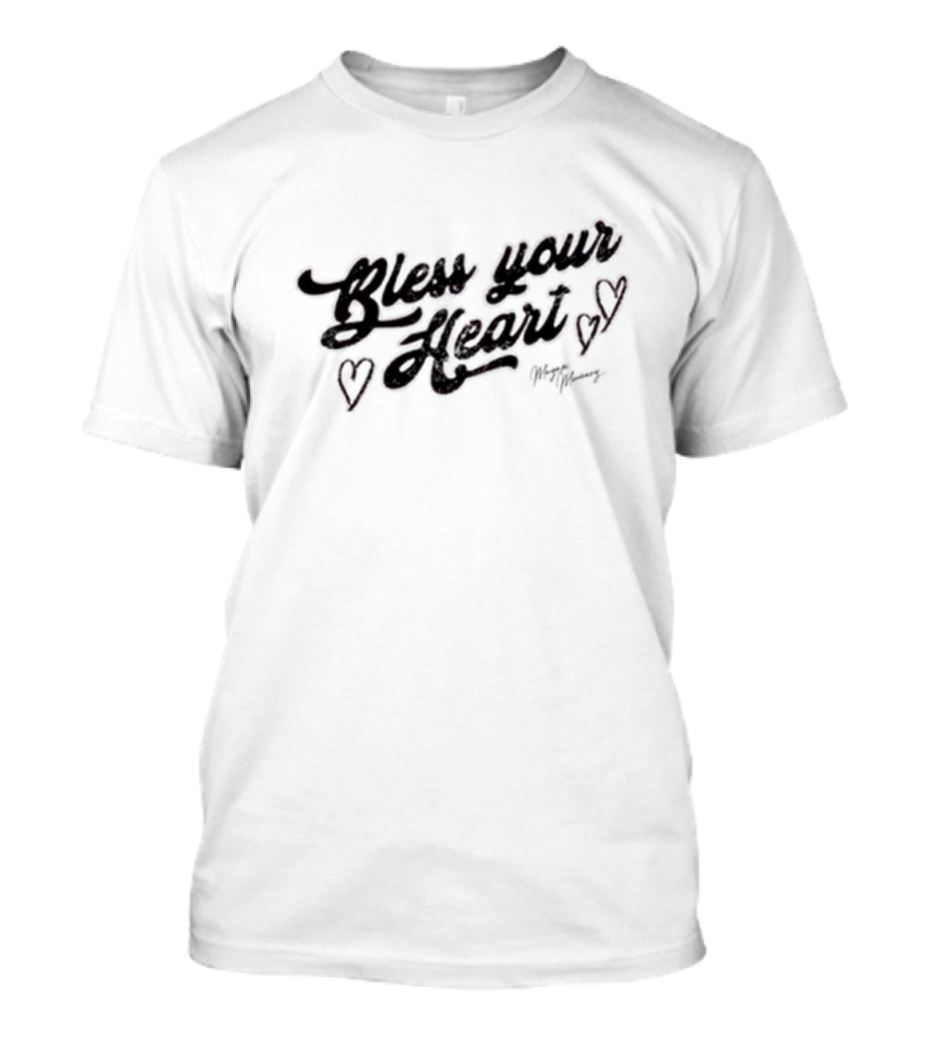 Bless Your Heart Megan Moroney With Decorative Heart Symbols T-Shirt