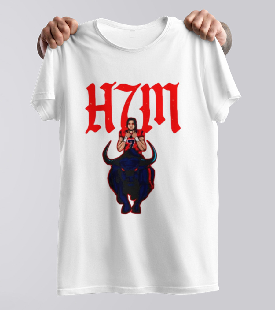 H7M CJ Stroud Houston Texans Bull T-Shirt