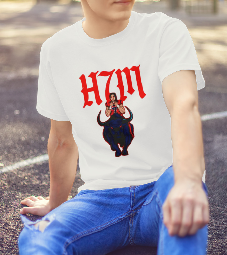 H7M CJ Stroud Houston Texans Bull T-Shirt