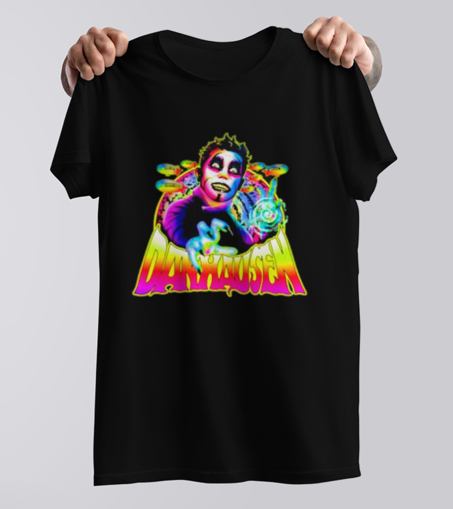 Danhausen Psychedelic Neon Art With Cosmic Whimsy T-Shirt