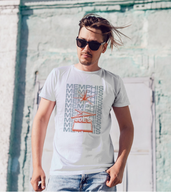 Memphis Joe's Retro Graphic Style With Starburst T-Shirt