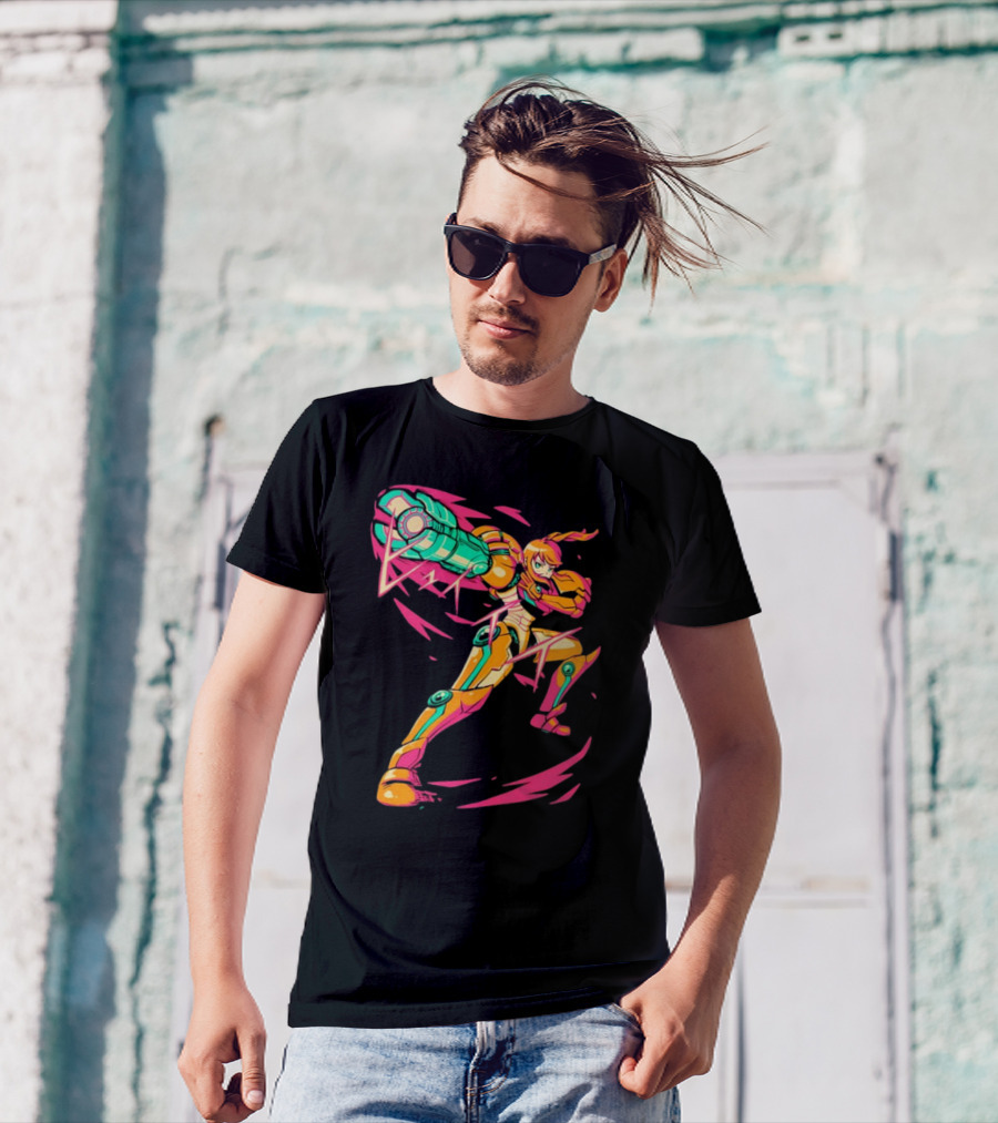 The Yetee Take Aim Metroid Samus Power Suit T-Shirt
