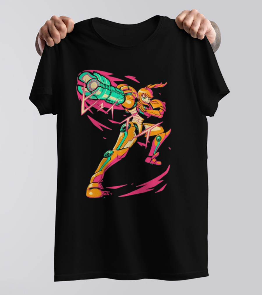 The Yetee Take Aim Metroid Samus Power Suit T-Shirt