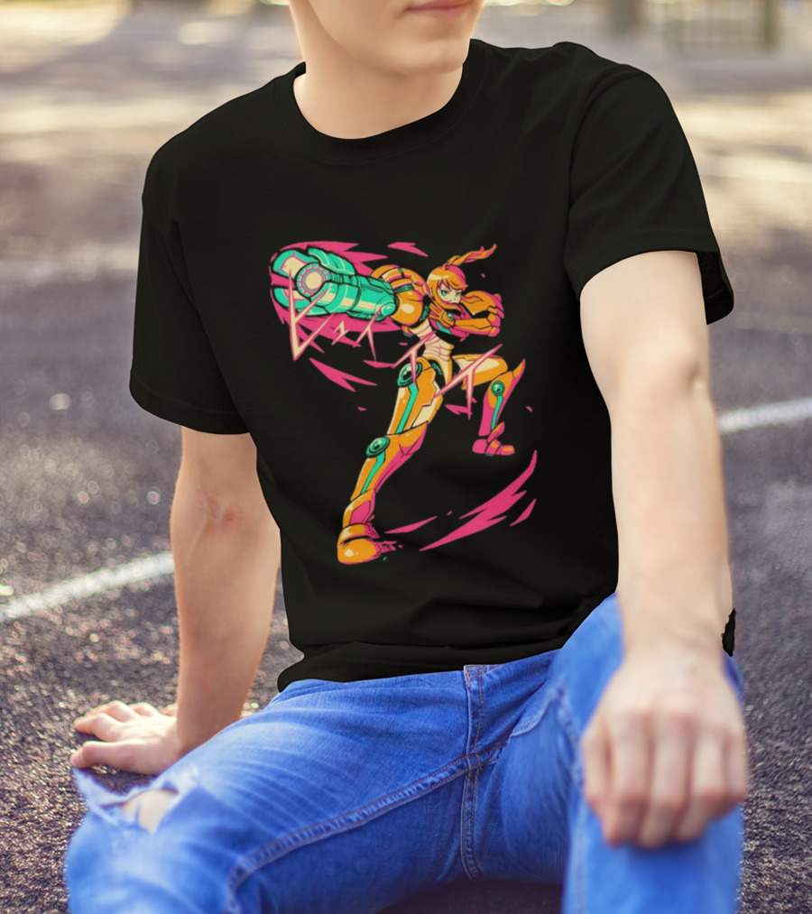 The Yetee Take Aim Metroid Samus Power Suit T-Shirt