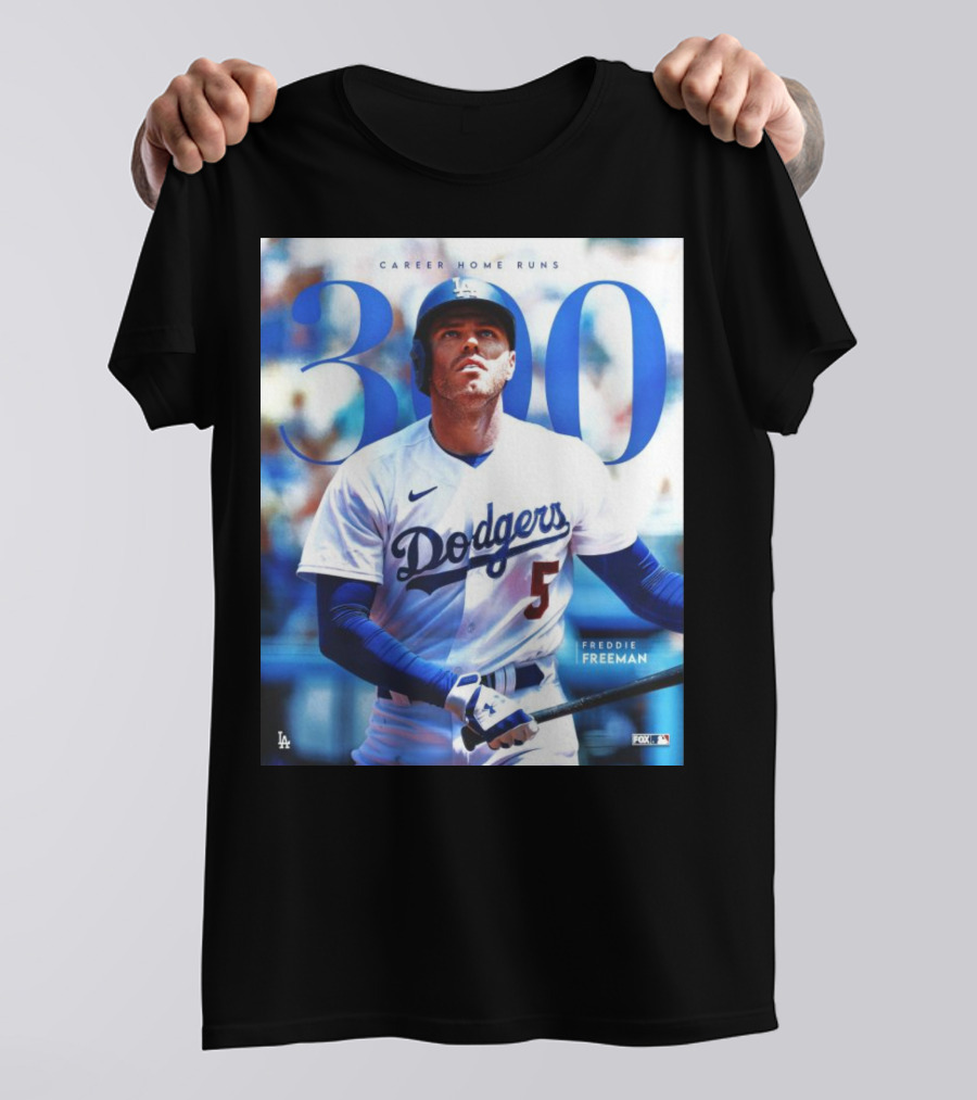 300 Career Home Runs Freddie Freeman Dodgers MLB Fox LA T-Shirt