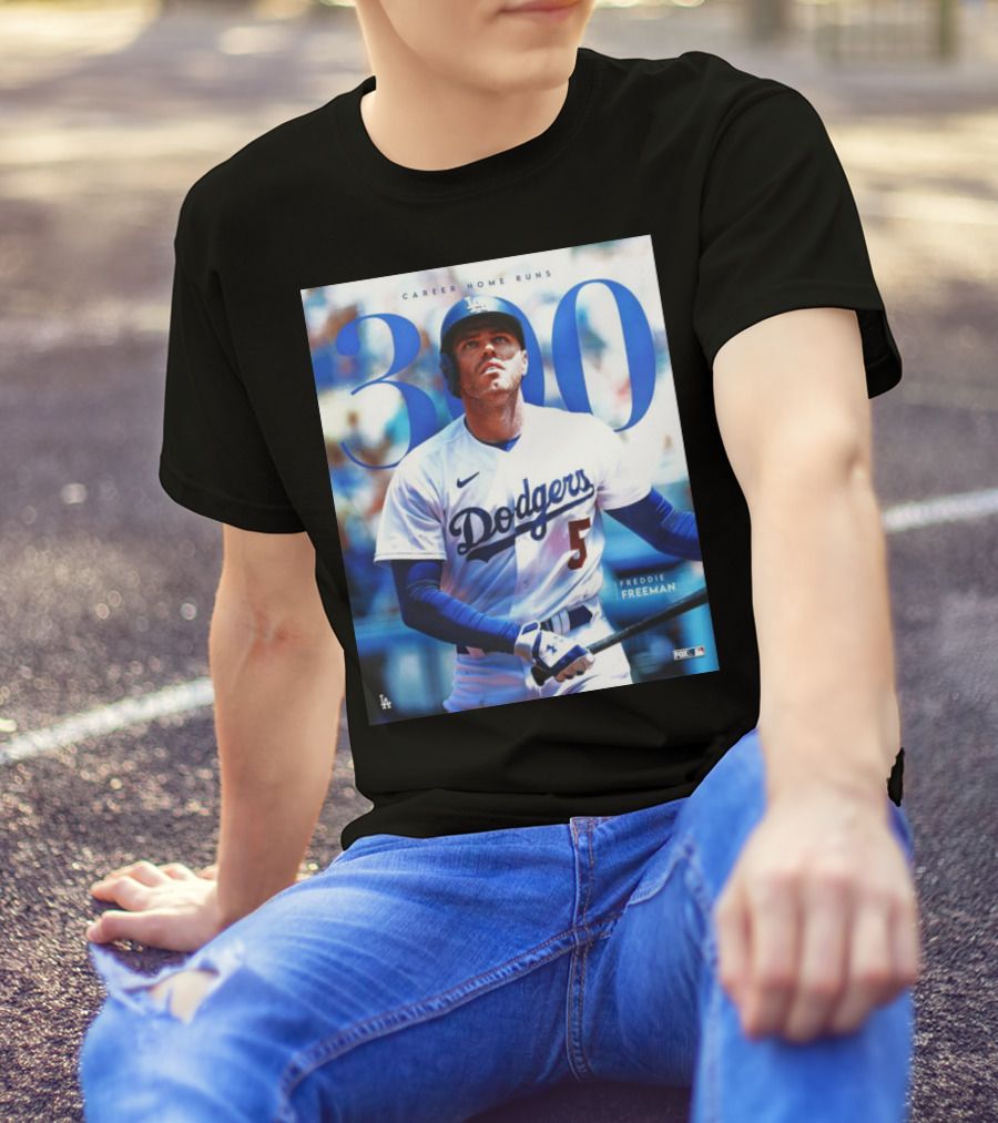 300 Career Home Runs Freddie Freeman Dodgers MLB Fox LA T-Shirt