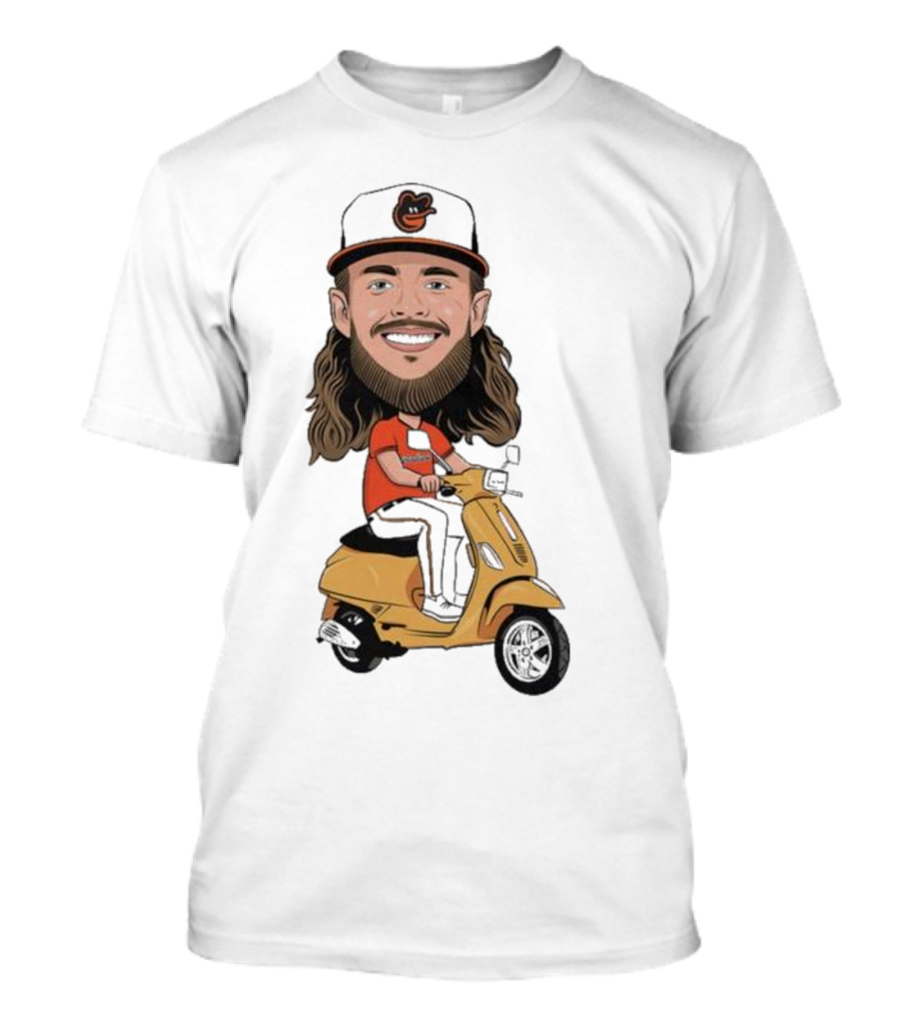 Baltimore Orioles Vespi Riding A Vespa Scooter T-Shirt
