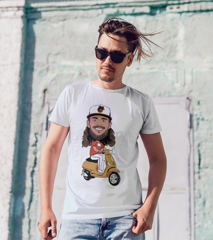 Baltimore Orioles Vespi Riding A Vespa Scooter T-Shirt