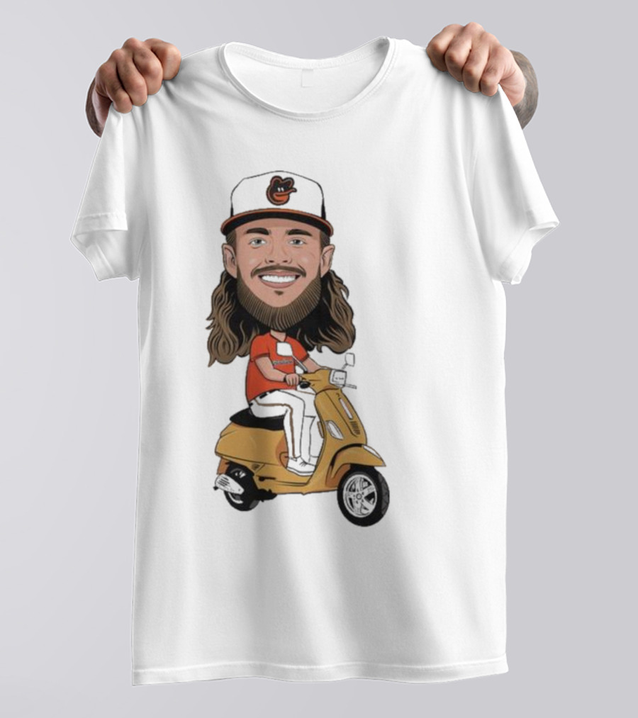 Baltimore Orioles Vespi Riding A Vespa Scooter T-Shirt