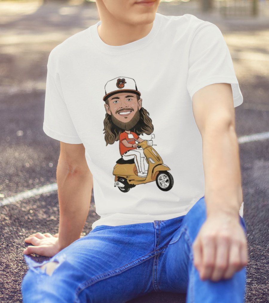 Baltimore Orioles Vespi Riding A Vespa Scooter T-Shirt